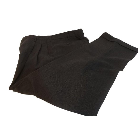 Alexander Julian Colours Dress Pants Slacks Men's Sz 34 X 30 Brown Pleated Front - Picture 9 of 11